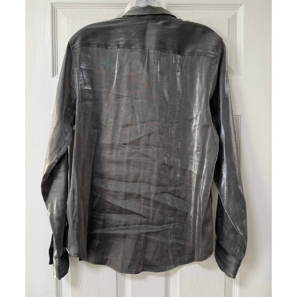 Lauren Ralph Lauren Women's Gray Iridescent Long Sleeve Top Size L. - Picture 8 of 12